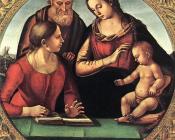 路加 西诺雷利 : Madonna and Child with St Joseph and Another Saint